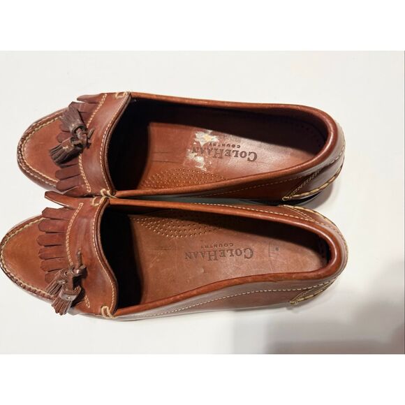 Cole Haan Size 9.5 Tassled Kiltie Loafers Brown Leather Classic Comfort Shoes main image 7